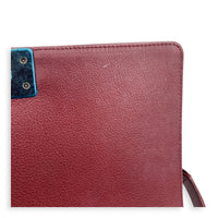 Boy Shoulder Bag Medium Red in Calfskin, Ruthenium hardware