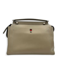 Dotcom Top Handle Bag Grey in Calfskin, Silver hardware