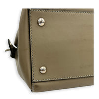 Dotcom Top Handle Bag Grey in Calfskin, Silver hardware