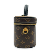 Vanity Top Handle Bag Brown in Monogram Coated Canvas, Gold hardware
