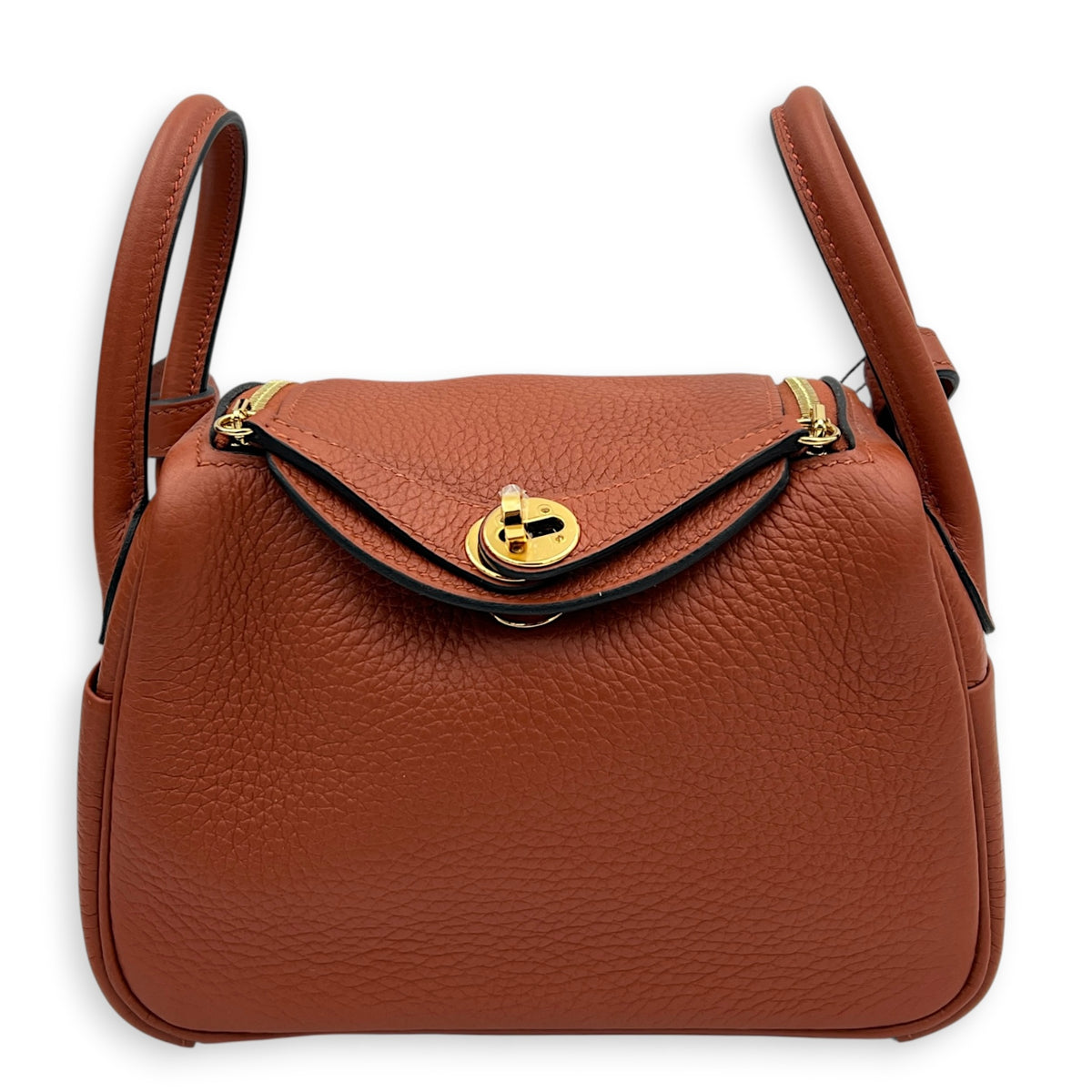 Lindy Mini Cuivre Shoulder Bag in Clemence, Gold hardware