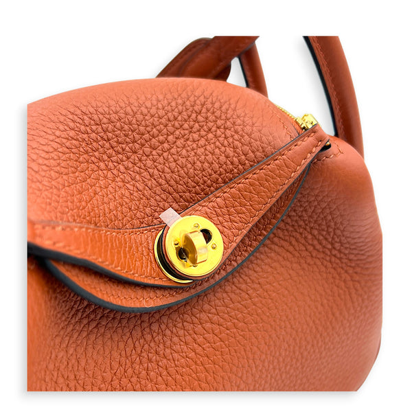 Lindy Mini Cuivre Shoulder Bag in Clemence, Gold hardware