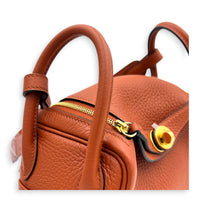 Lindy Mini Cuivre Shoulder Bag in Clemence, Gold hardware