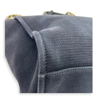 Deauville Tote Bag Black in Canvas, Gold hardware