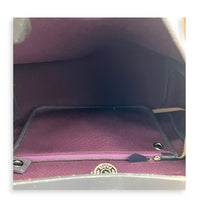Herbag 31 Cassis Bleu Indigo Top Handle Bag in Canvas, Palladium hardware