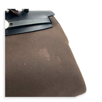 Herbag 31 Ebene & Noir Top Handle Bag in Canvas, Palladium hardware