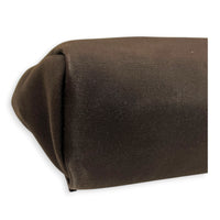 Herbag 31 Ebene & Noir Top Handle Bag in Canvas, Palladium hardware