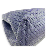 Intrecciato Tote Bag Purple in Nappa Leather, Ruthenium hardware