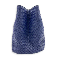 Intrecciato Tote Bag Purple in Nappa Leather, Ruthenium hardware