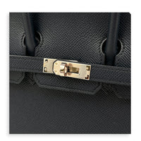 Birkin Sellier 25 Bleu Indigo Top Handle Bag in Epsom, Palladium hardware
