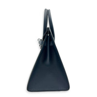 Birkin Sellier 25 Bleu Indigo Top Handle Bag in Epsom, Palladium hardware