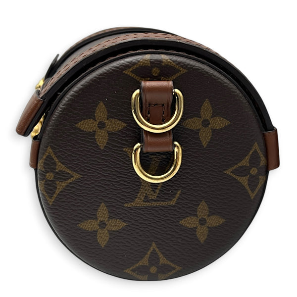 Papillon Trunk  Crossbody Bag Brown in Monogram Coated Canvas, Gold hardware