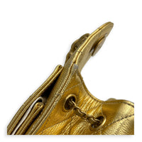 C25 Hobo Mini Gold Shoulder Bag in Caviar Leather, Gold hardware