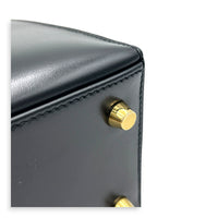 Sellier Kelly 25 Black Top Handle Bag in Box, Gold hardware