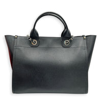 Deauville Tote Bag Black in Caviar Leather, Silver hardware