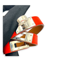 Kelly Double Tour XS Capucine Bracelet in Swift, Palladium hardware