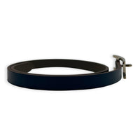 Behapi Double Tour Etain / Bleu De Prusse Bracelet in Swift, Palladium hardware