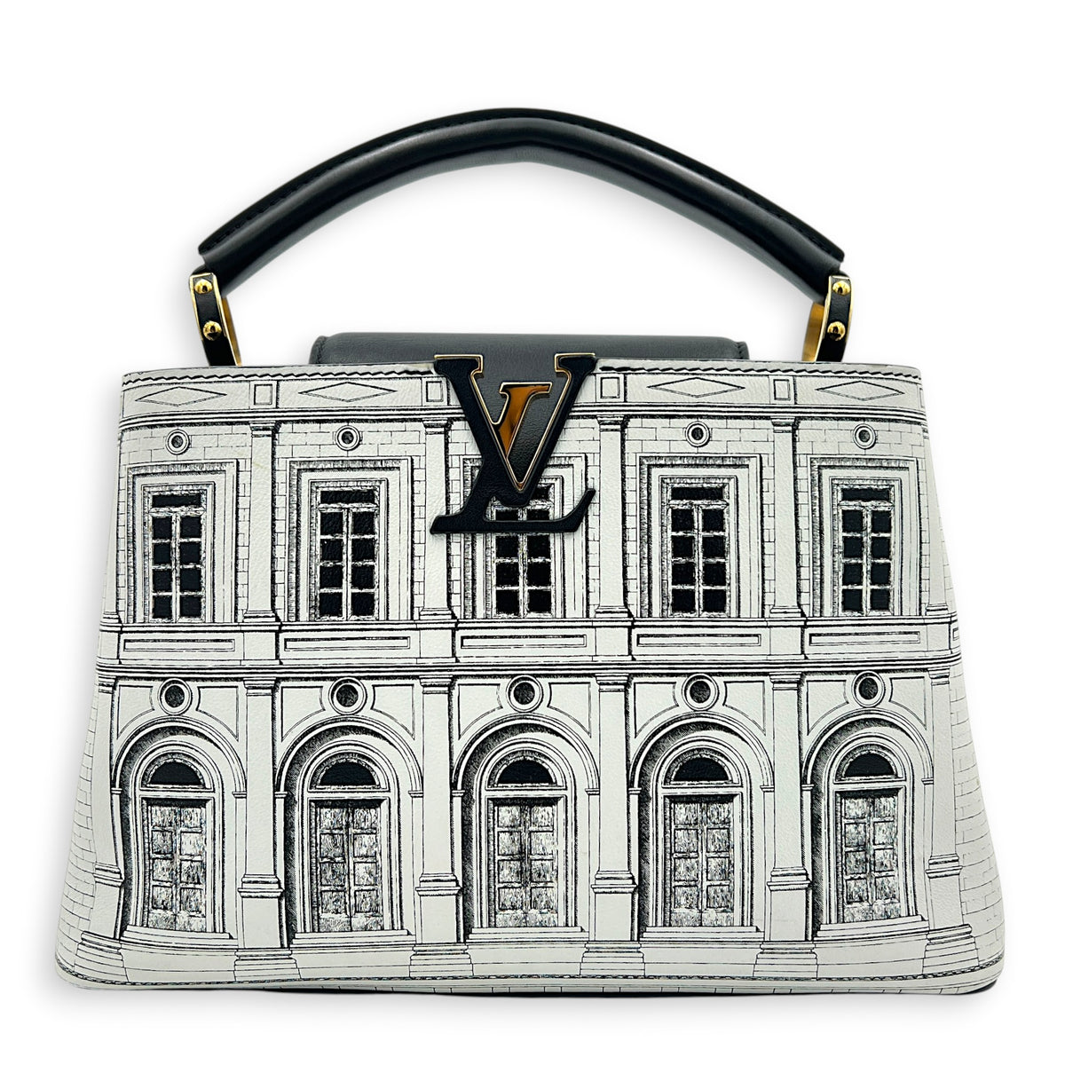 Capucines Multi-colour Top Handle Bag in Calfskin, Gold hardware