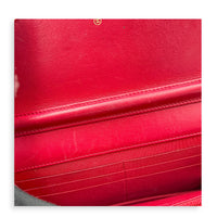 Chevron Statement Pink Wallet On Chain in Calfskin, Gold hardware