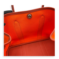 Garden Party 30 Orange Minium/ Sanguine Top Handle Bag in Canvas, Palladium hardware