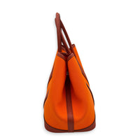 Garden Party 30 Orange Minium/ Sanguine Top Handle Bag in Canvas, Palladium hardware