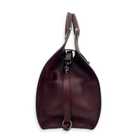 Stirrup Top Handle Bag Red in Calfskin, Gold hardware