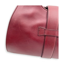Stirrup Top Handle Bag Red in Calfskin, Gold hardware