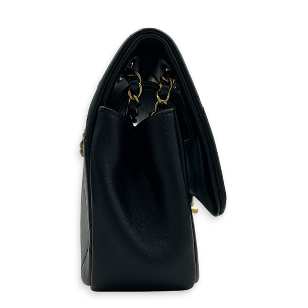 A Real Catch Black Crossbody Bag in Calfskin, Gold hardware