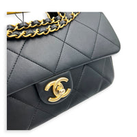 A Real Catch Black Crossbody Bag in Calfskin, Gold hardware