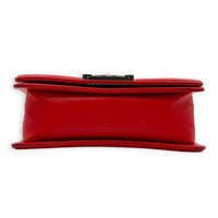 Boy Shoulder Bag Red in Stingray/ Calfskin, Brushed Silver hardware