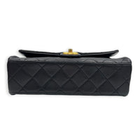23P Seasonal Quilted Flap Black Shoulder Bag in Calfskin, Gold hardware