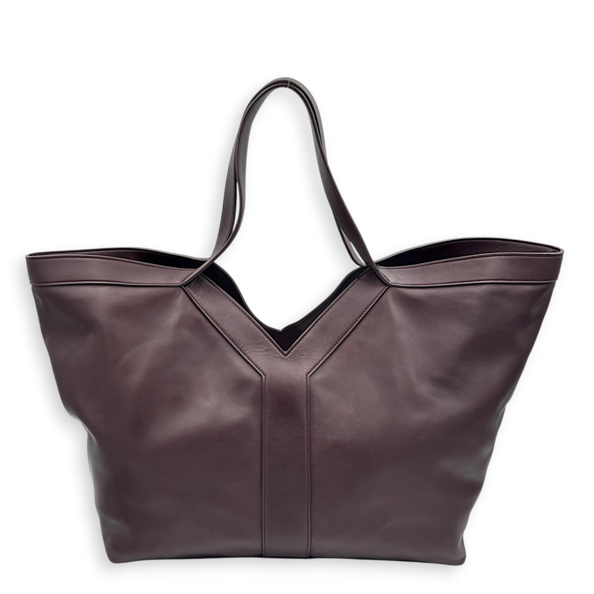 Y Tote Red Tote Bag in Calfskin, Gold hardware