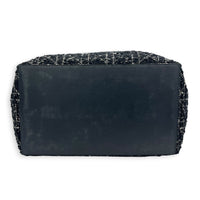 Toujours Black Top Handle Bag in Tweed, Light Gold hardware