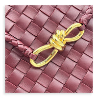 Andiamo Small Red Top Handle Bag in Calfskin, Gold hardware