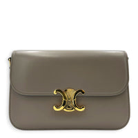 Triomphe Crossbody Bag Grey in Box, Gold hardware