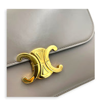 Triomphe Crossbody Bag Grey in Box, Gold hardware