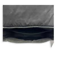 District Messenger Black in Coated Canvas, Silver hardware