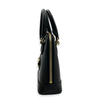 Horsebit 1955 Top Handle Bag Black in Calfskin, Gold hardware