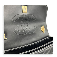 Trendy CC Black Top Handle Bag in Lambskin, Gold hardware