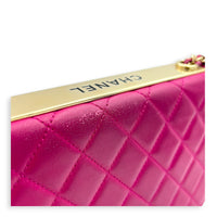 CC Trendy Pink Wallet On Chain in Lambskin, Gold hardware
