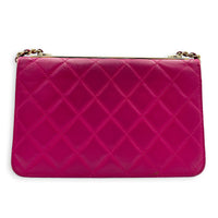CC Trendy Pink Wallet On Chain in Lambskin, Gold hardware