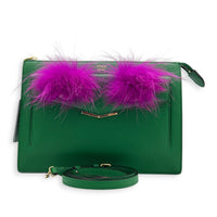 Monster Multi-colour Clutch in Calfskin, Gold hardware