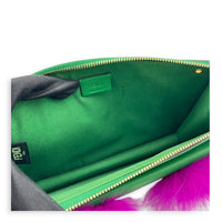 Monster Multi-colour Clutch in Calfskin, Gold hardware