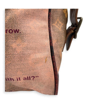 x Richard Prince Graduate Jokes Brown Top Handle Bag in Monogram Coated Canvas, Antique Brass hardware