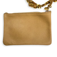CC Bucket Bag Beige in Caviar Leather, Gold hardware