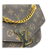 Dauphine Shoulder Bag MM Monogram Brown / Noir in Monogram Coated Canvas, Gold hardware