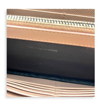 Cassandre Wallet On Chain Pink in Caviar Leather, Silver hardware