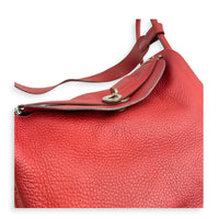 Lindy 34 Rouge Casaque Shoulder Bag in Clemence, Palladium hardware