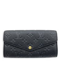 Sarah Wallet Black in Monogram Empreinte Leather, Gold hardware