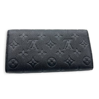 Sarah Wallet Black in Monogram Empreinte Leather, Gold hardware
